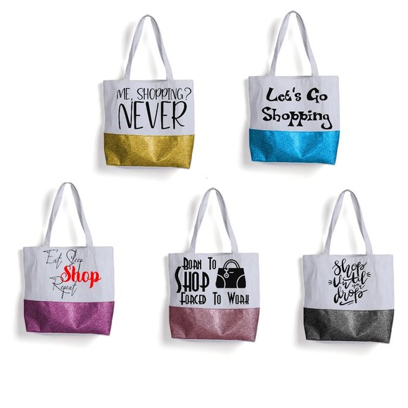 Handbags - Glitter Tote Bag